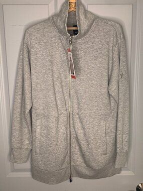 Converse Gray Anorak Zip Up Jacket, Cinched Waist, Women's M, NWT